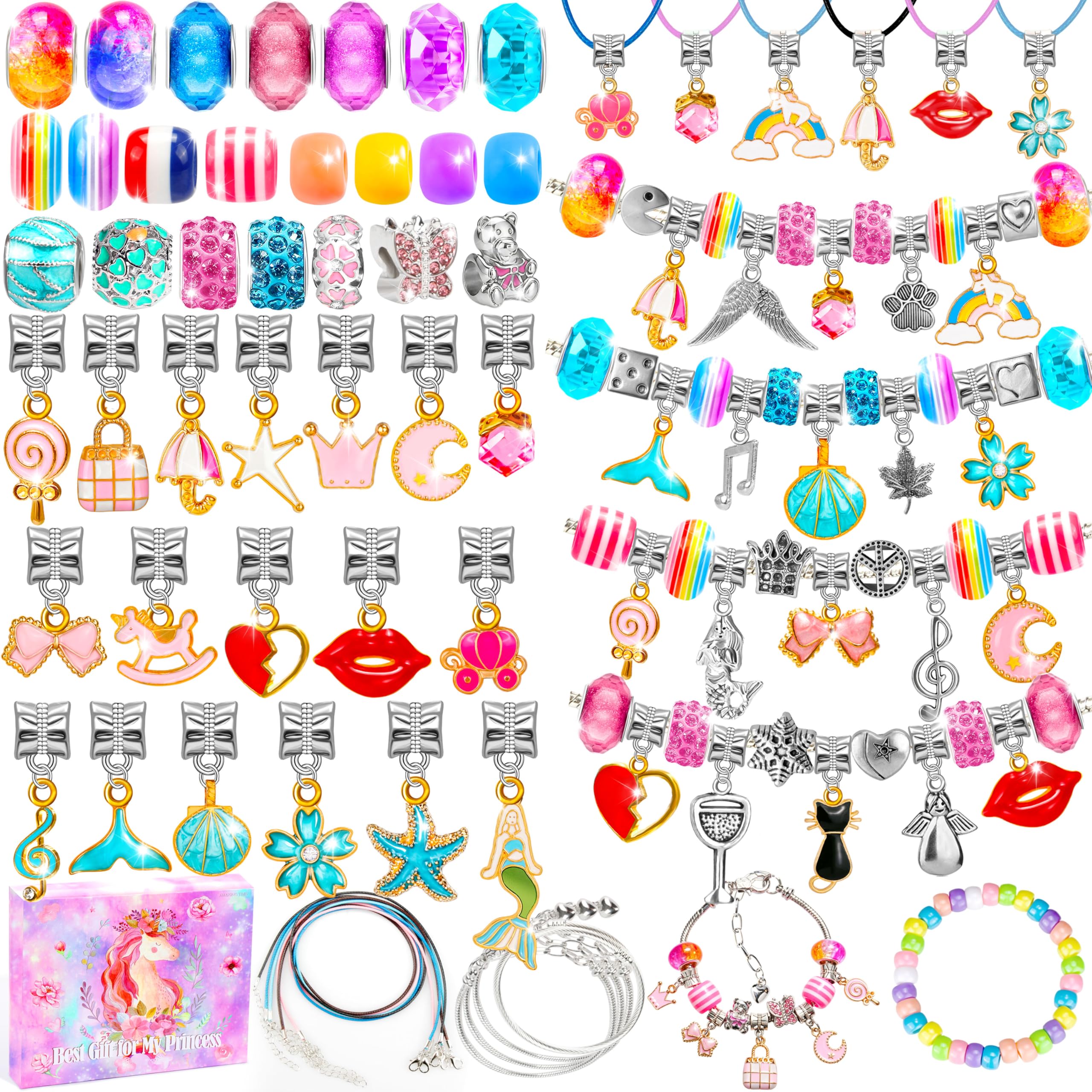 beauty:beast 爪デザイン ブレスレット Amazon.com: AMAZING TIME 130 Pcs Charm Bracelet Making Kit