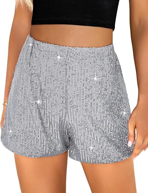 ✨Sparkle & Shine! High-Waisted Sequin Shorts for Women✨