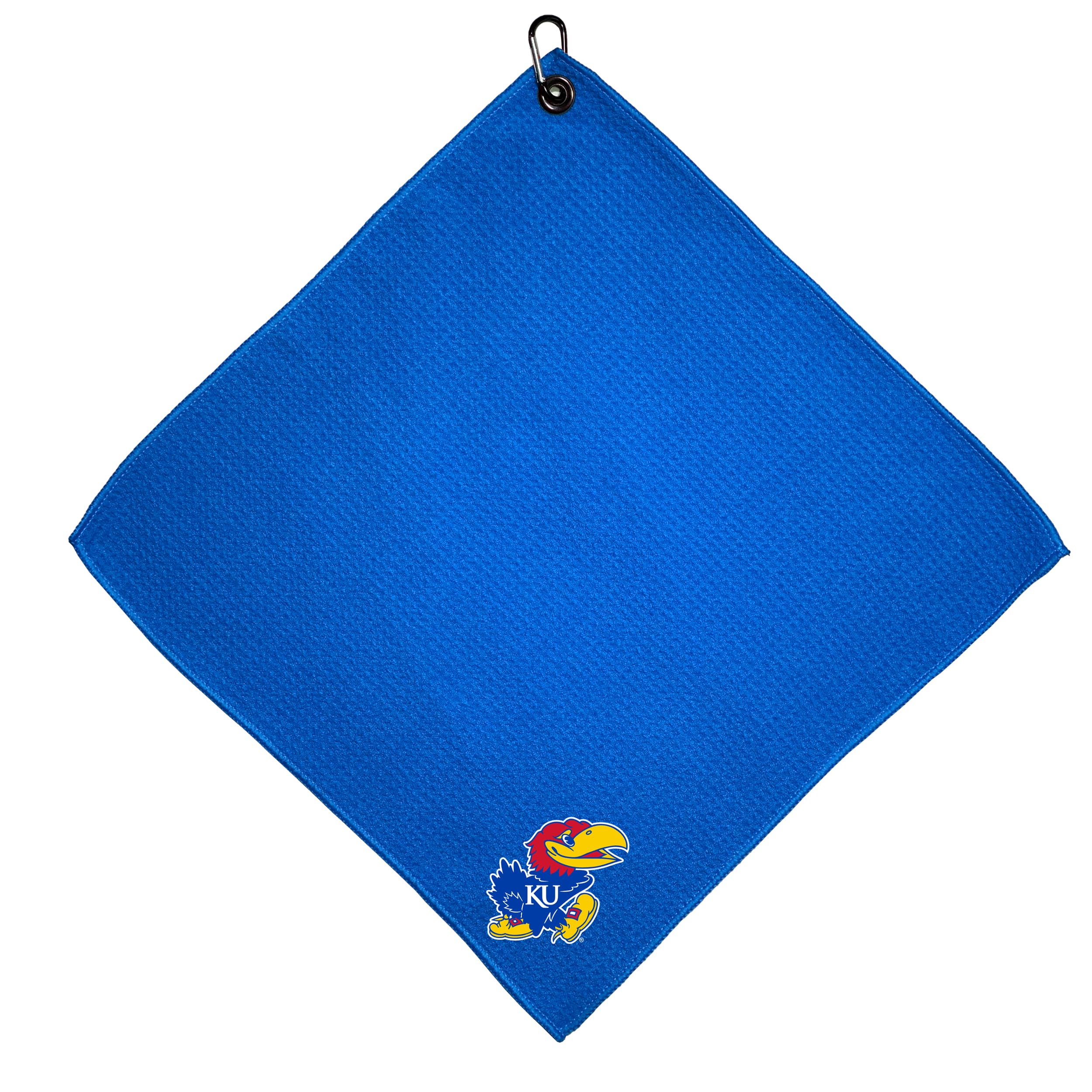 Kansas Jayhawks Golf Towel - Absorbent Microfiber with Carabiner Attachment