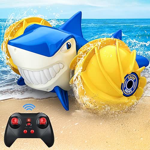 Remote Control Shark Toy 1:16 Scale Amphibious RC Car for