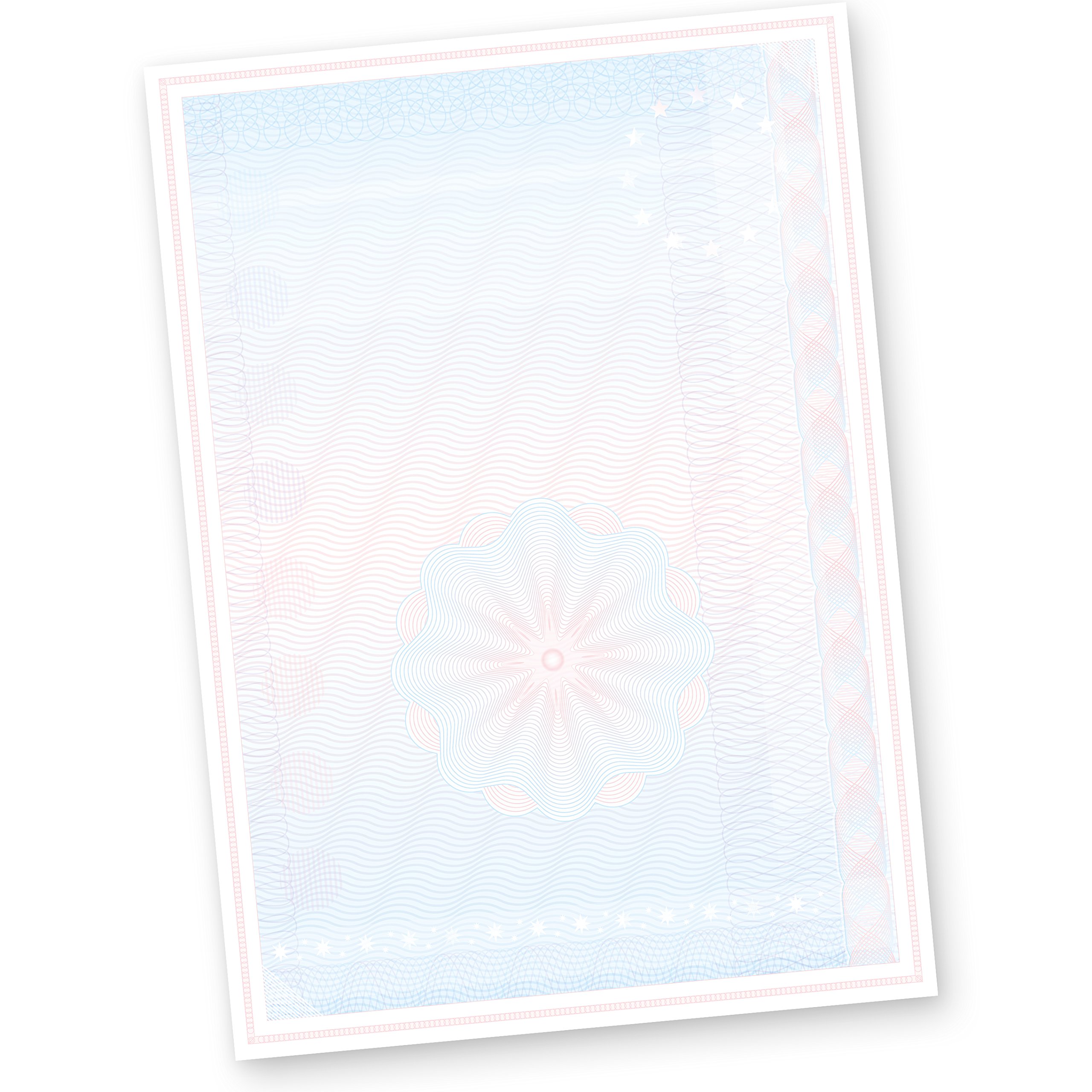 TATMOTIVE Wertpapier Briefpapier DIN A4 für Urkunden, 1000 Blatt | Beidseitig bedruckt, feine Struktur als Kopierschutz, für Tintenstrahl- und Laserdrucker, mattes Offsetpapier