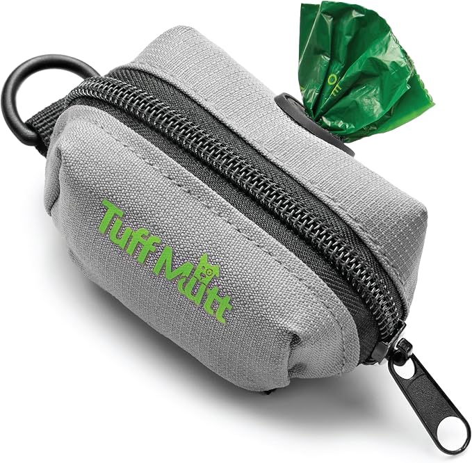 Tuff Mutt Dog Poop Bag Holder for Leashes with Velcro Attachment