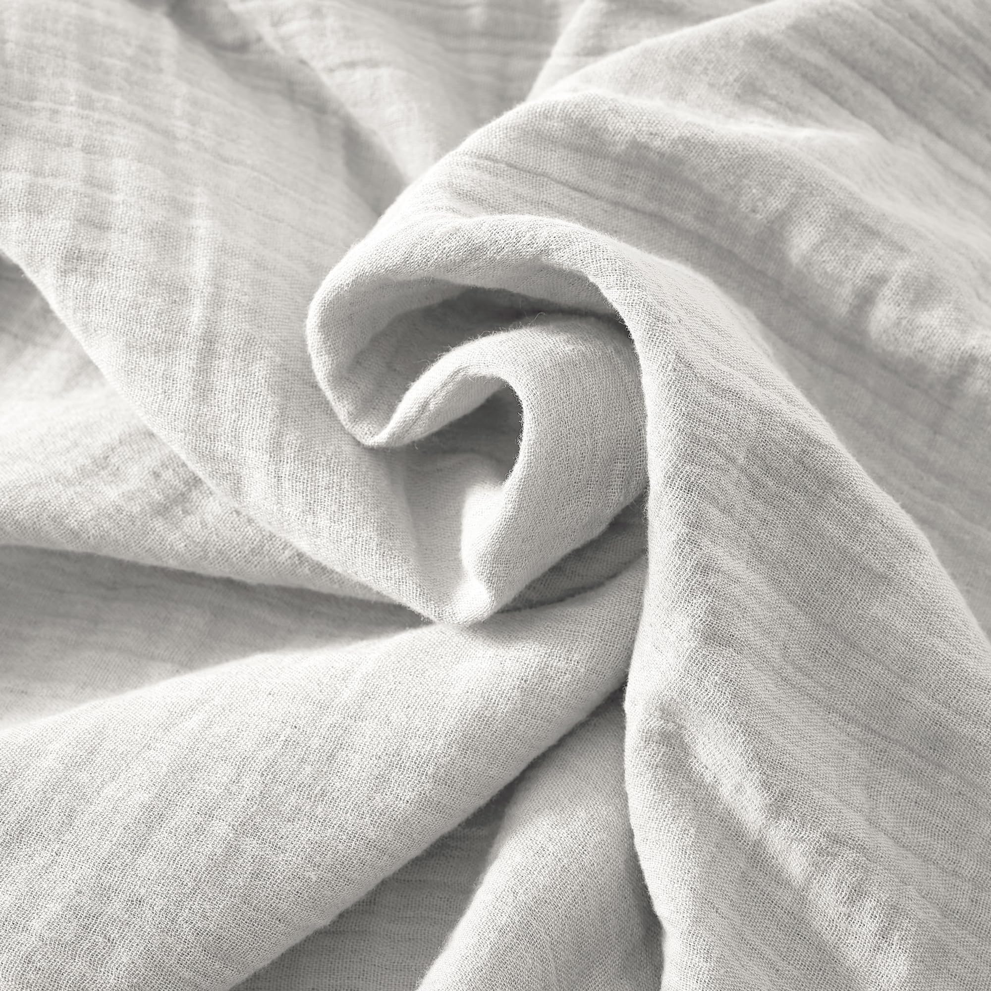 Lot de 2 coussins 45 x 45 cm gaze de coton Nuage – Déhoussables zip – Passe