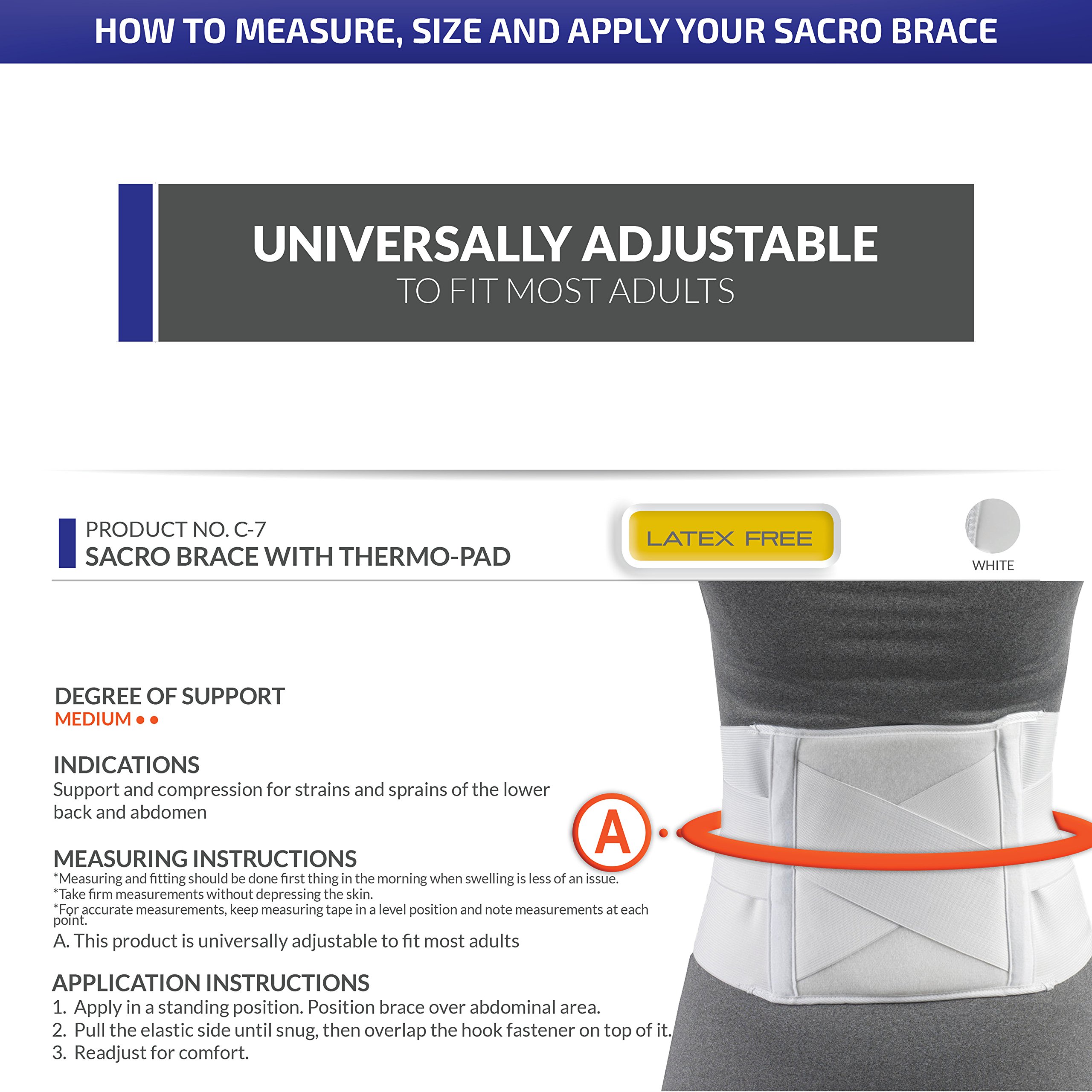 Champion Sacro Brace, Lower-Back, Thermo Pad Heat