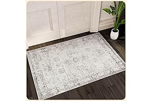 2x3 Grey Rug: Foldable & Washable