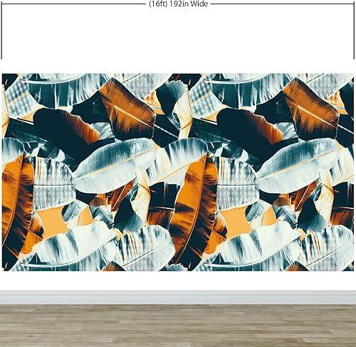 Miniatura 2 de Papel tapiz abstracto de hojas tropicales Mural de pared para despegar y pegar Papel tapiz de follaje a color Papel tapiz de palmera Decoración de