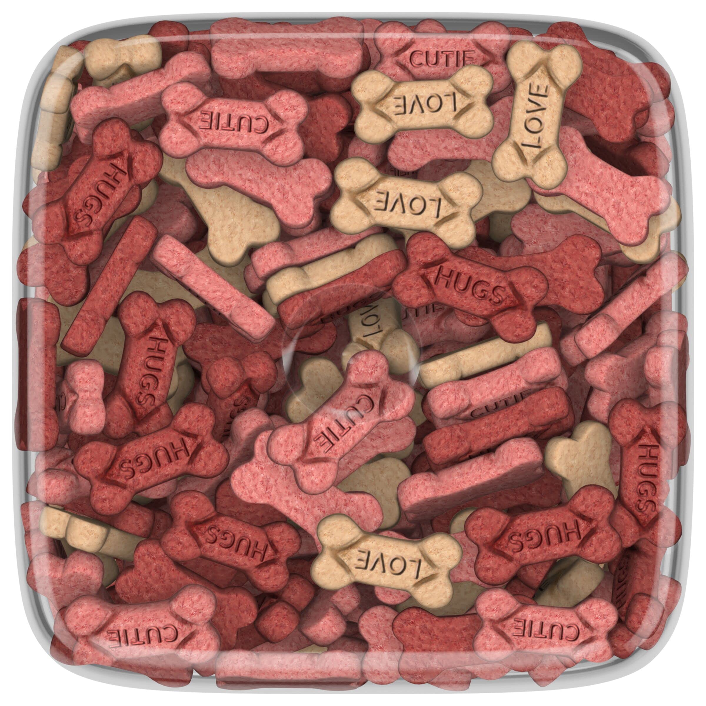 Milk-Bone Sweetheart Snacks Mini’s Dog Treats, 25 oz. Canister (Pack of 6)