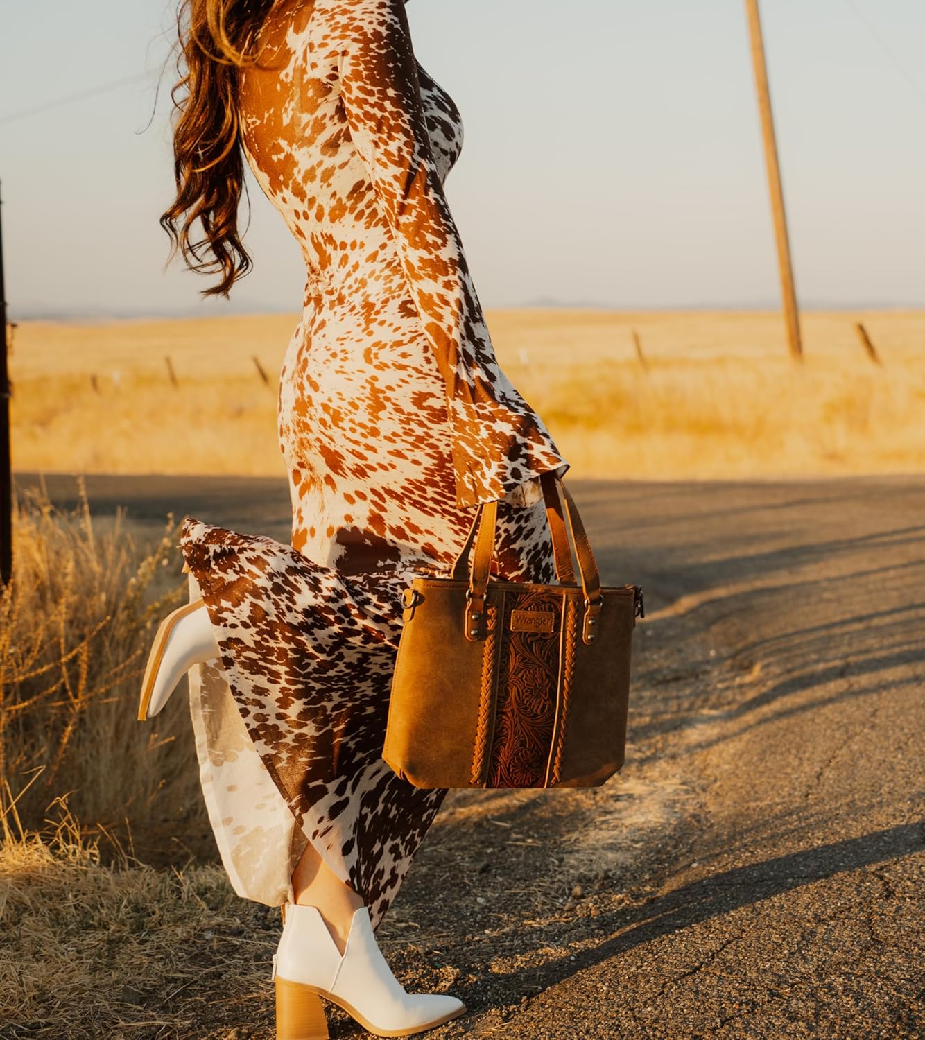 Montana West X Wrangler Tote Bag for Women Western Purses with Detachable Strap Medium Satchel Handbags | with Crossbody Strap - Image 3