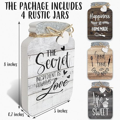 Miniatura 2 de The Old Shack - Juego de 4 decoración de pared de cocina atemporal, arte de pared de cocina duradero, decoración de cocina refinada para elevar tu