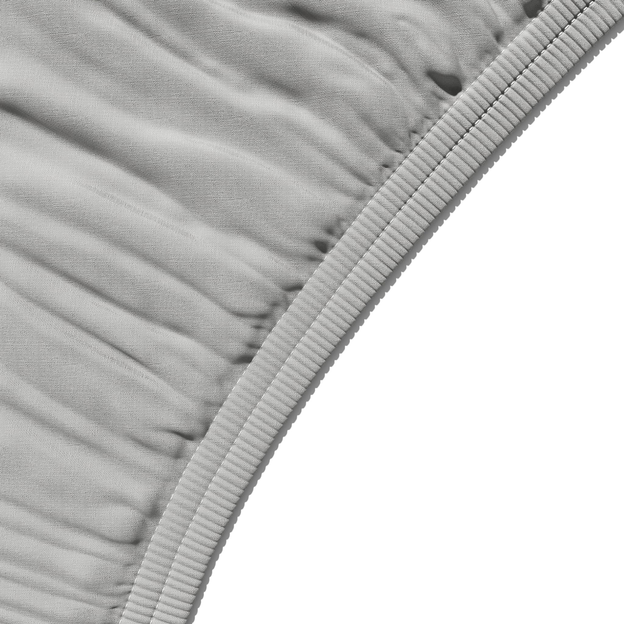 Amazon Basics Lenzuolo con angoli Matrimoniale, 180 x 200 x 30 cm, in 100% Microfibra con altezza da 30cm, Grigio Chiaro