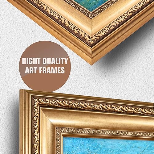 Miniatura 1059 de A&T ARTWORK The Starry Night de Vincent Van Gogh. Tamaño del marco: 36 x 30 pulgadas, tamaño de la imagen: 30 x 24 pulgadas, reproducciones clásicas