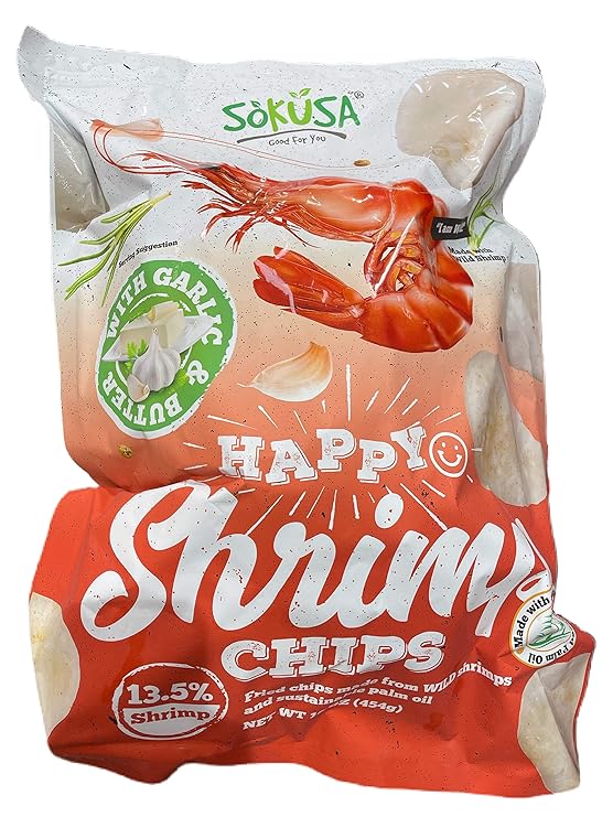 COSTCO Happy Chips With Garlic & Butter 13.5 Shrimp Family
