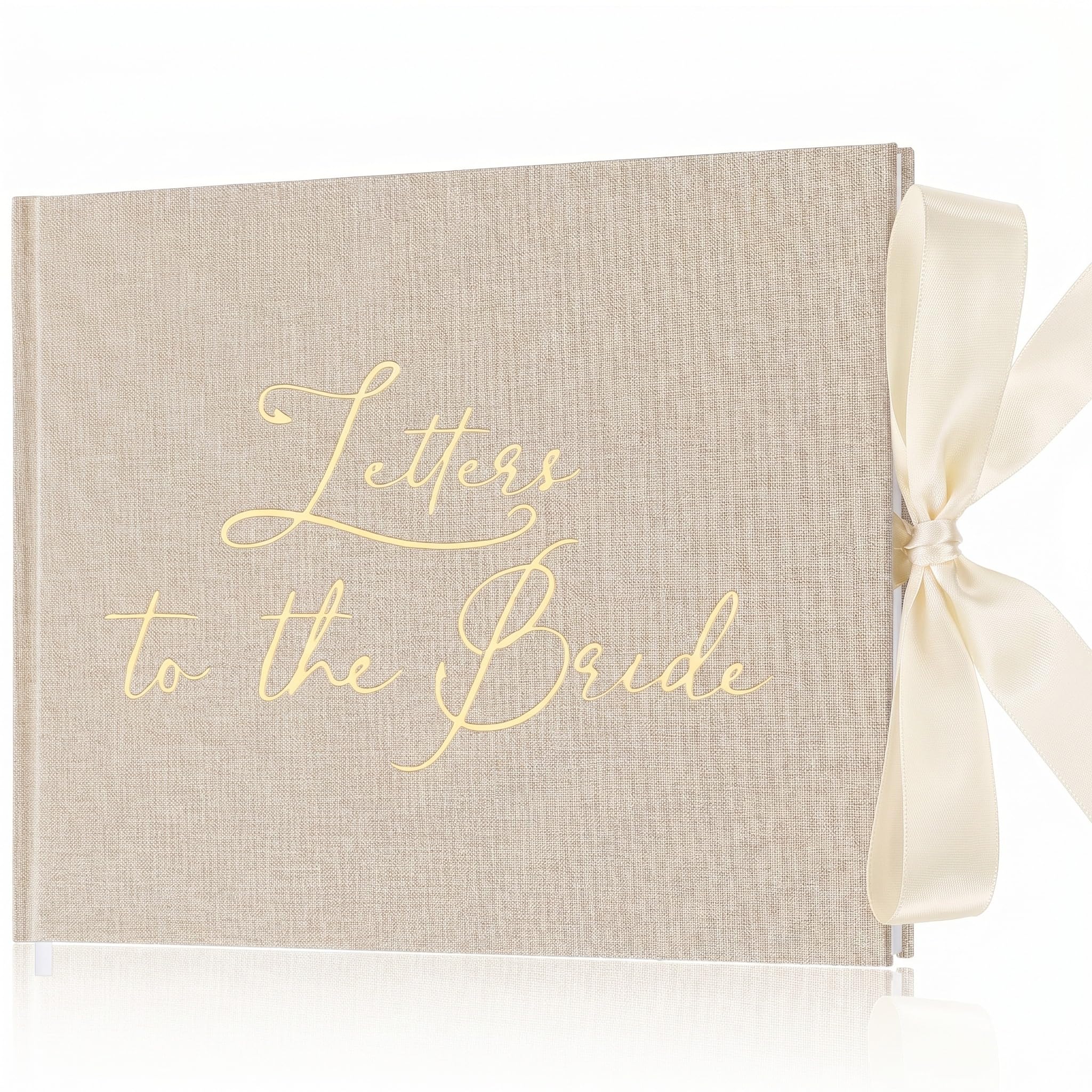 Libro de invitados de boda de 21.6 x 17.8 cm, cartas para la novia, álbum de recortes, libro de recuerdos de boda, álbum de recortes DIY de papel en blanco, álbum de fotos, libro de firmas de