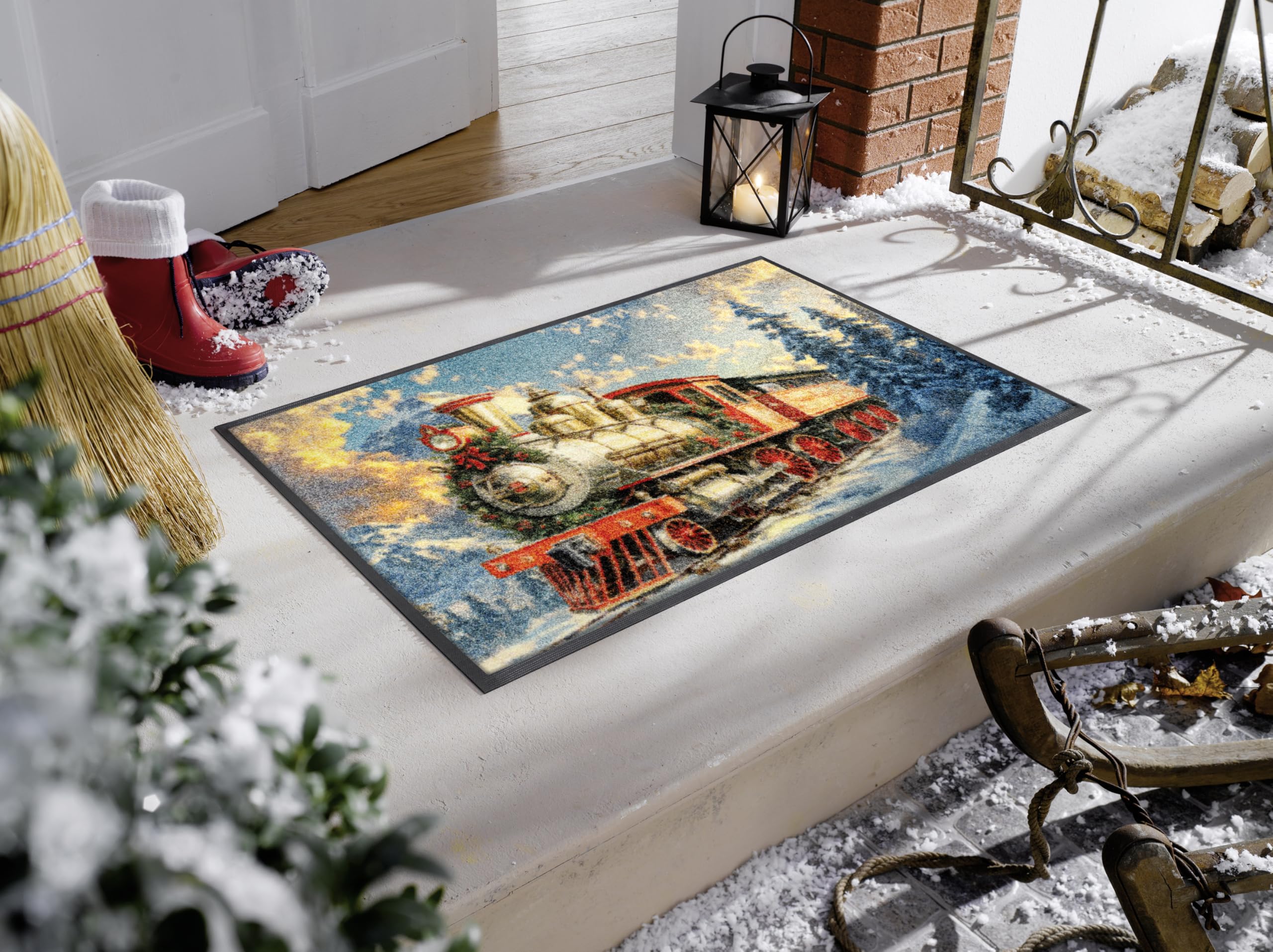 Wash+Dry Fußmatte, Snow Express 50x75cm, innen und außen, waschbar