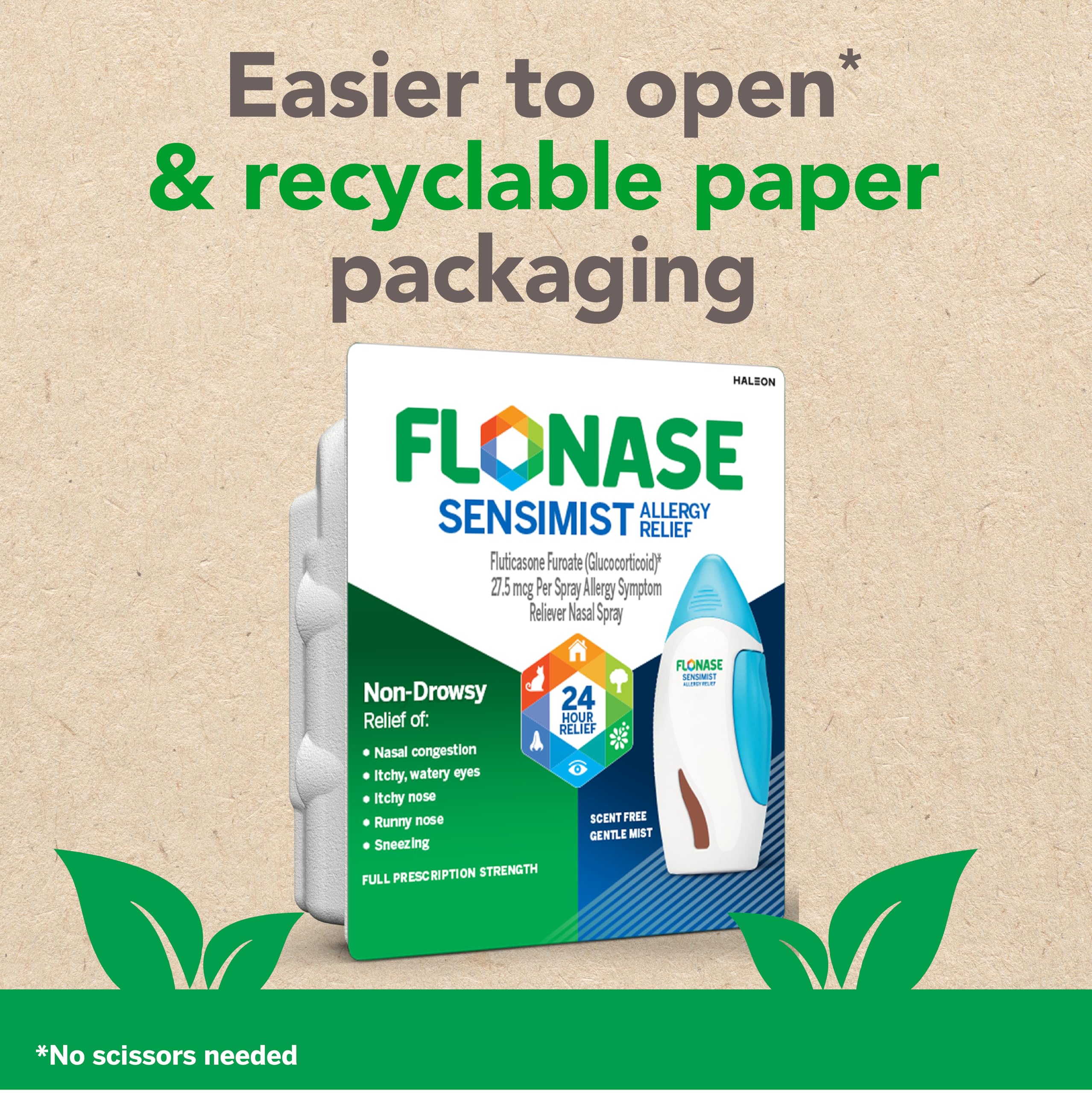 Flonase Sensimist Allergy Relief Nasal Spray Non Drowsy Allergy Medication, Gentle Mist - 120 Sprays — Amazon image 5