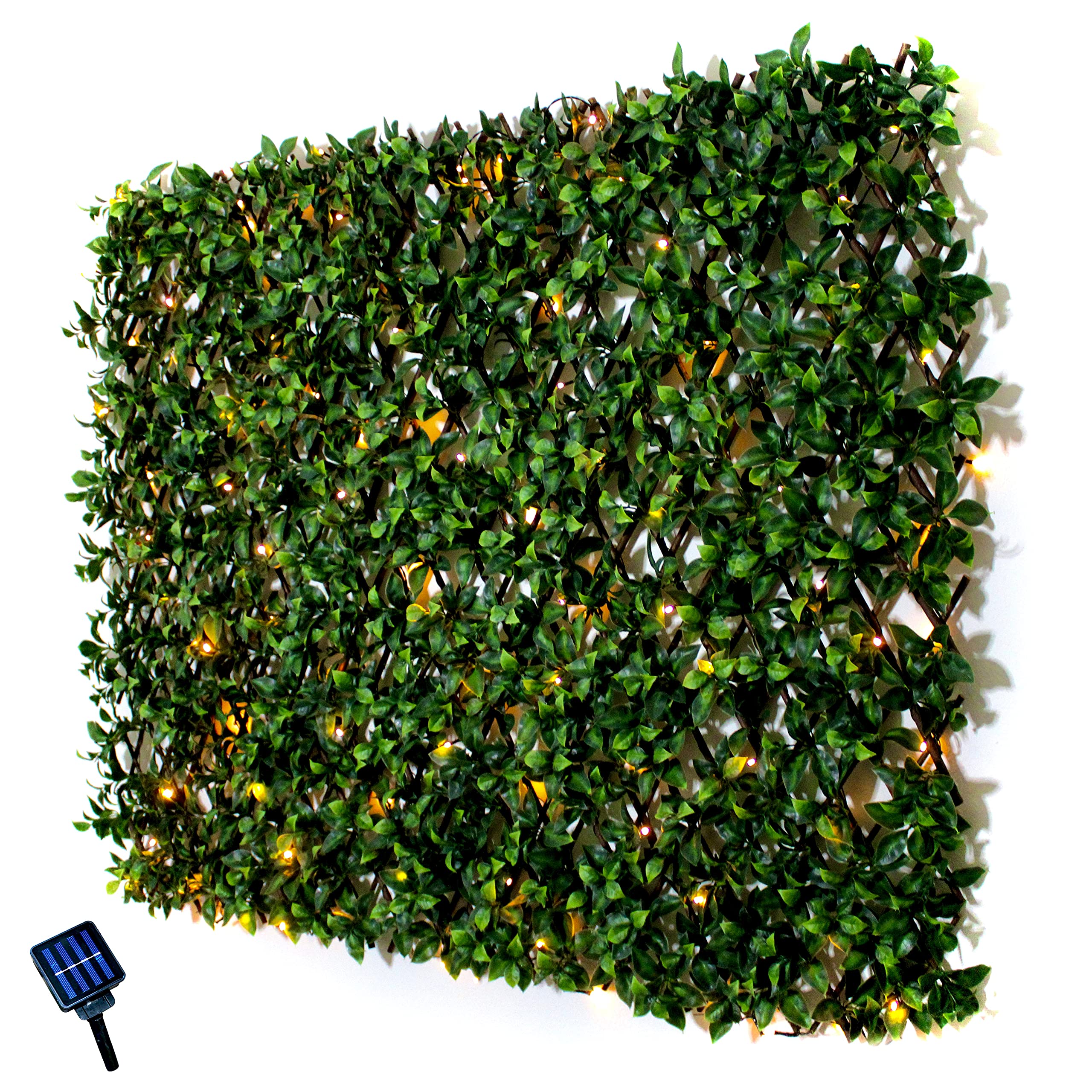 Buy Rose's Rustics Expandable Faux Privacy Fence with Solar Fairy