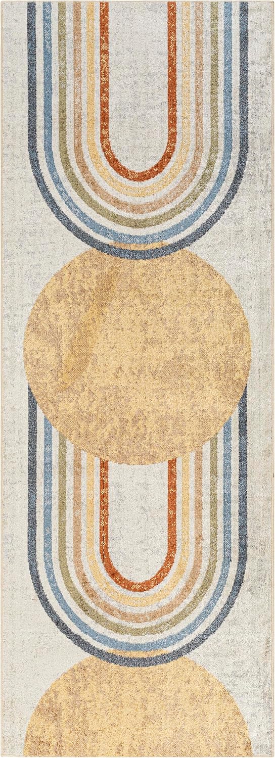 Amazon.com: Mark&Day Washable Rugs, 3x7 Eliot Modern Beige Runner Area ...