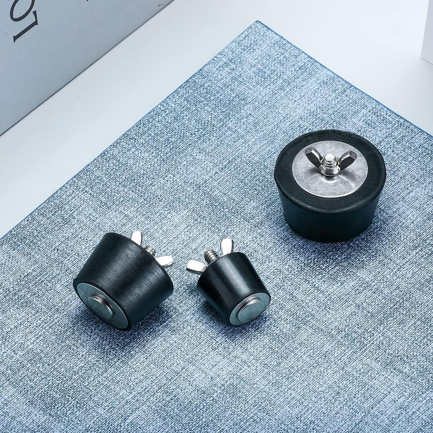 Rubber Pool Plug Durable Return Line Plugs Swimming Pool Winterizing Plugs with Stainless Steel Screw for Inground Pool above Ground Pool (3 Pack: 1.0'', 1.5'', 2.0'')