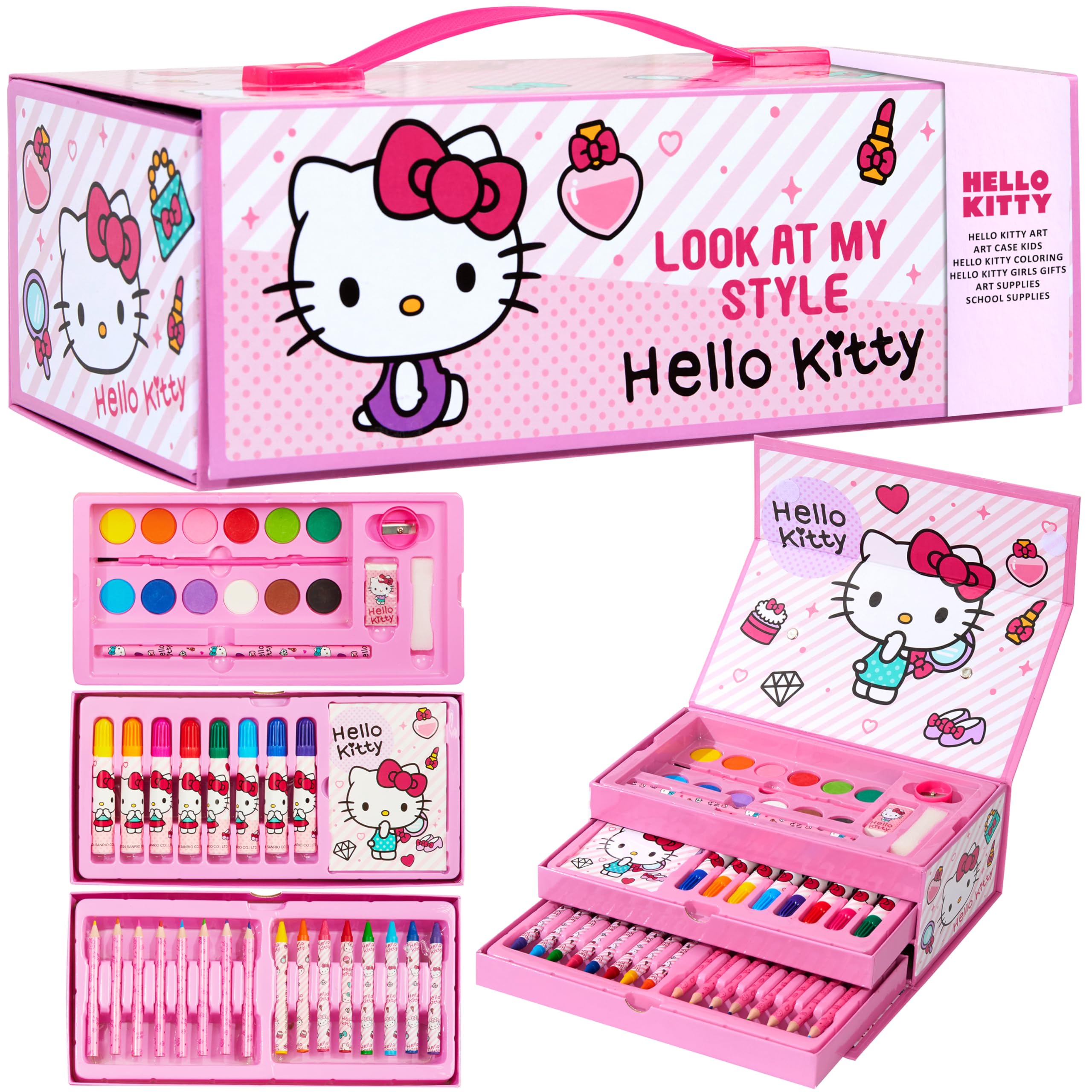 Amazon.com: Hello Kitty Colored Pencils Art Supplies Kids Drawing