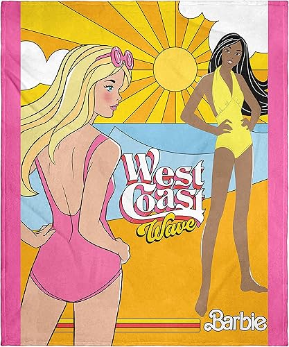 INTIMO Mattel Barbie West Coast Wave Beach Nikki - Manta de felpa suave para pared