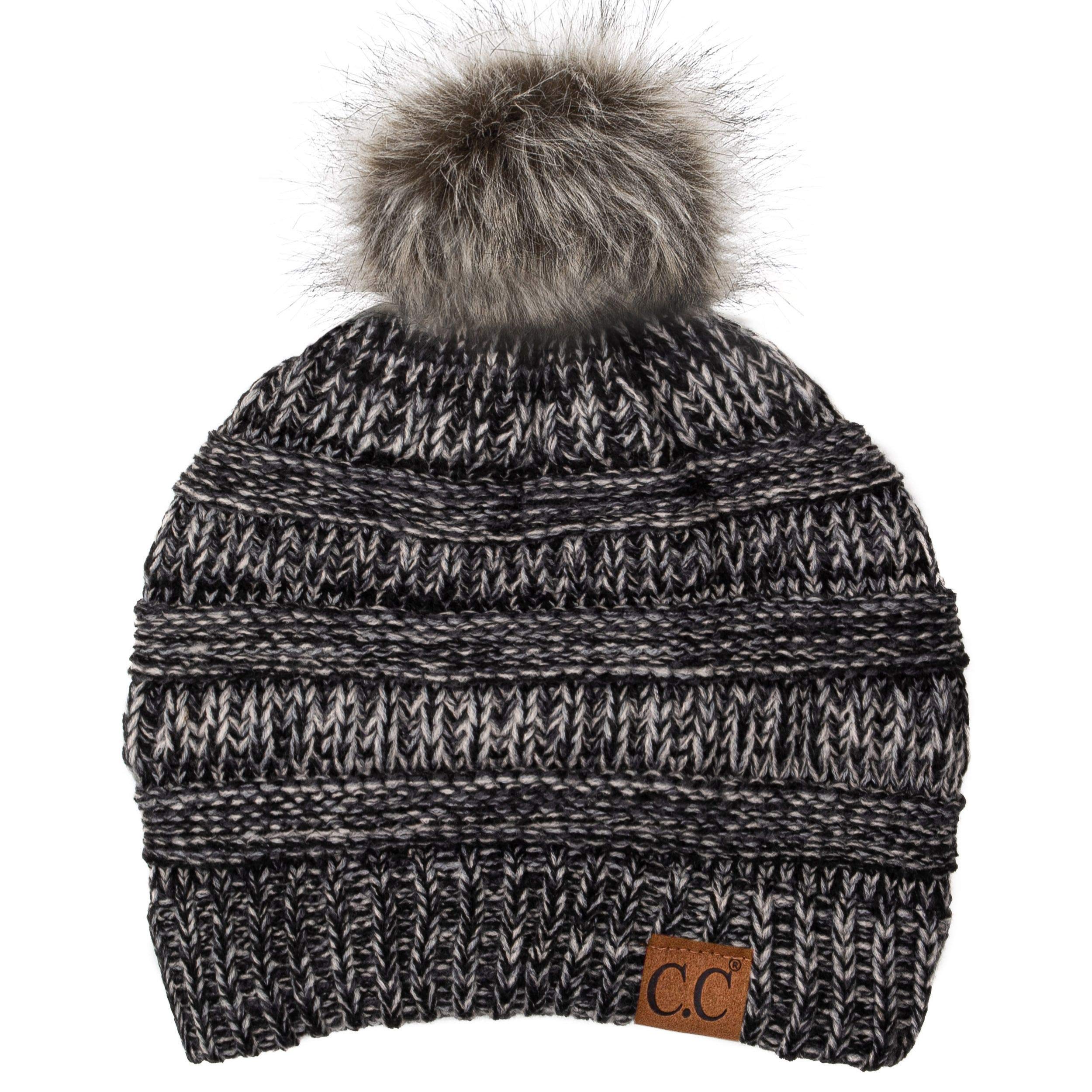 C.C Trendy Warm Chunky Soft Stretch Cable Knit Beanie Skully, Winter Mint, One Size — view 177