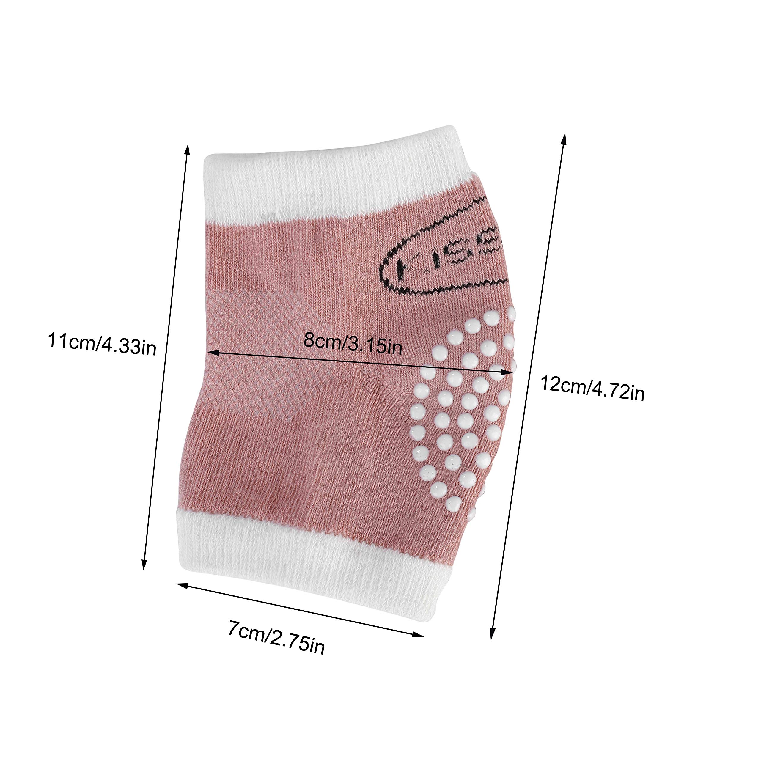 Rodilleras para Bebés con Silicona Antisdeslizantes Almohadillas para Niño Rodilla Codo Almohadillas Leg Warm 5 Pares