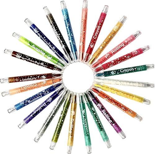 Crayones Twistables, 24 unidades, juego de lápices de gel para niños pequeños, a granel para dibujar y crear manualidades, lavables, no tóxicos,