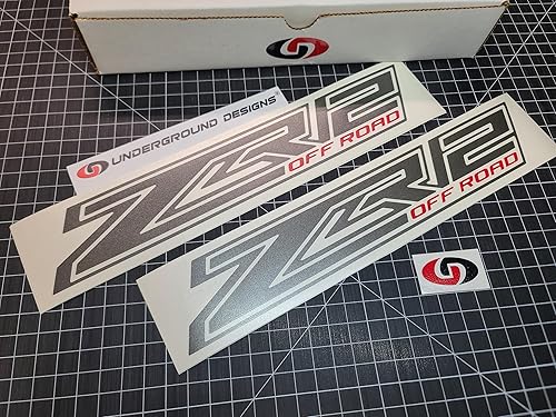ZR2 - Calcomanías todoterreno (2 unidades) 4 x 4 calcomanías para guardabarros para caja de camioneta 2022-2024 Silverado 1500 colores seleccionados