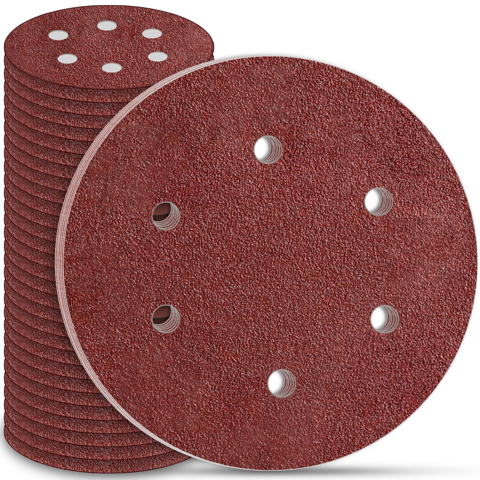 Set Di 30 Dischi Abrasivi 225 Mm, 6 X 60/80/120/180/240