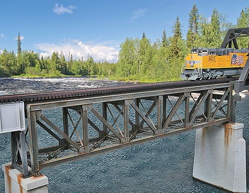 Walthers Trainline - Puente de ferrocarril de una sola vía Pratt para cubierta de 109 pies, tren coleccionable