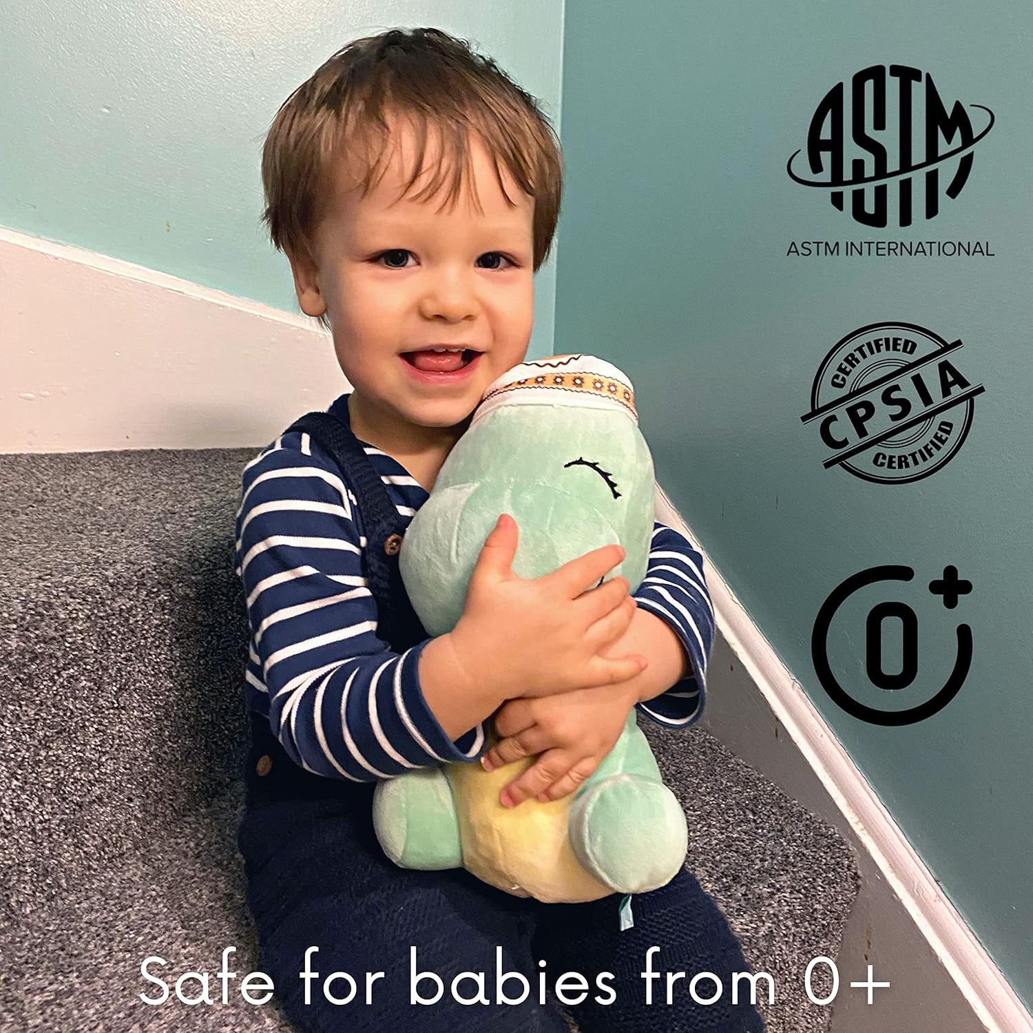 Mommy Yasmin - Soothe & Talking Kufi Dinosaur | Muslim & Islamic Toy | Eid Gift | Quran & Dua | Interactive + Relaxing | Remote | for Baby + Toddlers + Kids