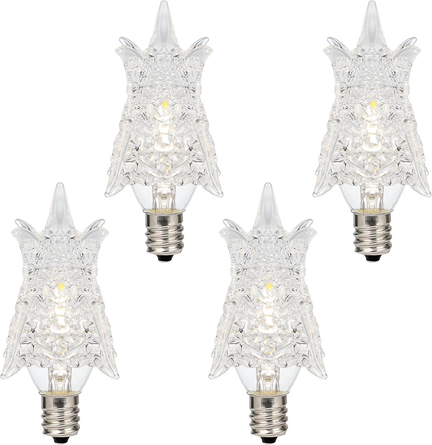 Westinghouse Lighting 53650EC4 0.6 Watt (7 Watt Equivalent) Star Dimmable Clear Filament LED Light Bulb, Candelabra Base, 4 Pack