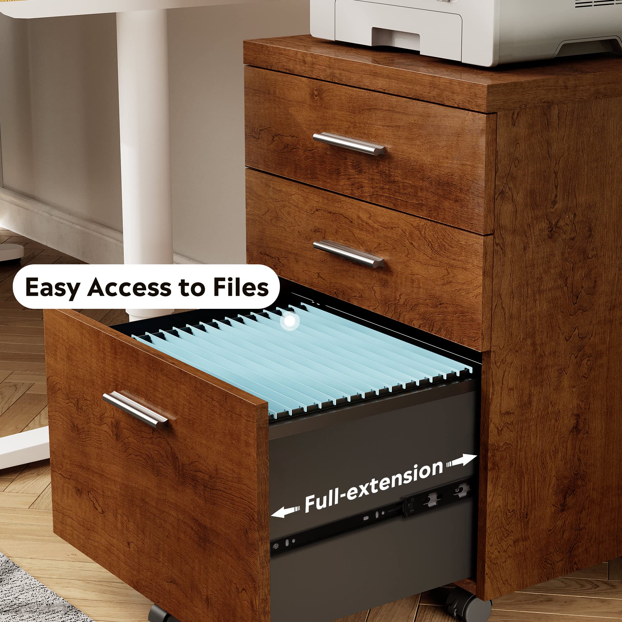 Buy DEVAISE 3 Drawer Lateral File Under Desk, Wood Filing