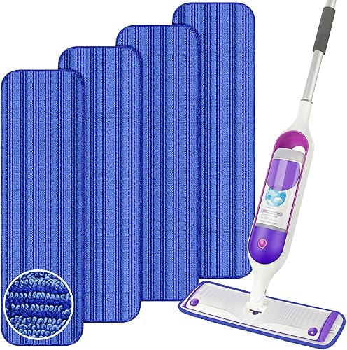 Almohadillas de repuesto reutilizables para trapeador Swiffer PowerMop, paquete de 4 almohadillas de repuesto para mopa eléctrica, almohadillas de