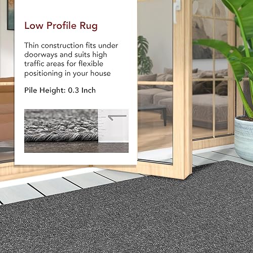 Miniatura 5 de nuLOOM Wynn - Alfombra de área trenzada para interiores y exteriores, 2pies 6pulgadas x 10pies, aguamarina, rectangular, 516de pulgada de grosor,