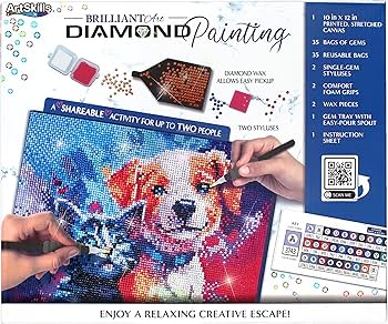Amazon.com: ArtSkills Diamond Art Kit, Diamond Painting on Framed