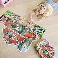 Vista 2 de Melissa & Doug - Rompecabezas de suelo con forma de granero