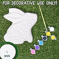 Vista 3 de Creative Roots Pinta tu propia piedra de jardín de conejo, kits de manualidades, kit de piedras para niños, cerámica para pintar, a partir de 6 años