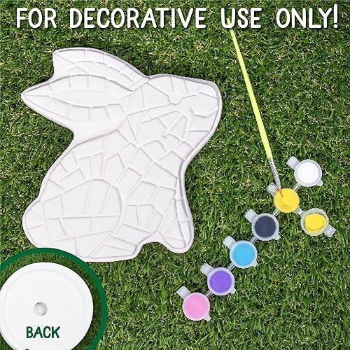 Miniatura 3 de Creative Roots Pinta tu propia piedra de jardín de conejo, kits de manualidades, kit de piedras para niños, cerámica para pintar, a partir de 6 años