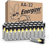 Energizer AA Alkaline Power Batteries, 32 Count Pack - Long-Lasting Double A for Flashlights, Remotes & More