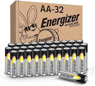 Energizer AA Alkaline Power Batteries, 32 Count Pack - Long-Lasting Double A for Flashlights, Remotes & More