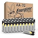 Energizer AA Batteries Alkaline Power, 32 Count Alkaline Double A Battery Pack