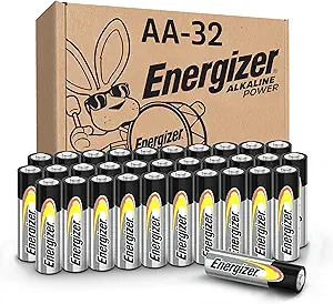 Energizer AA Batteries Alkaline Power, 32 Count Alkaline Double A Battery Pack