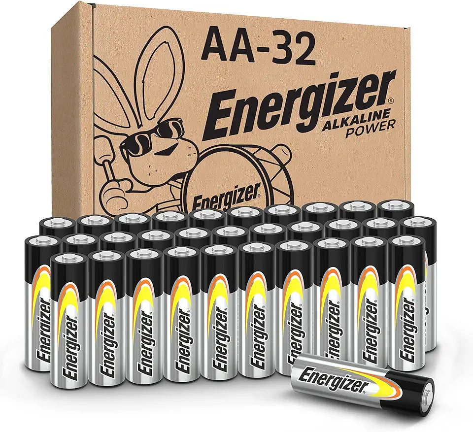 Energizer AA Batteries Alkaline Power, 32 Count Alkaline Double A Battery Pack