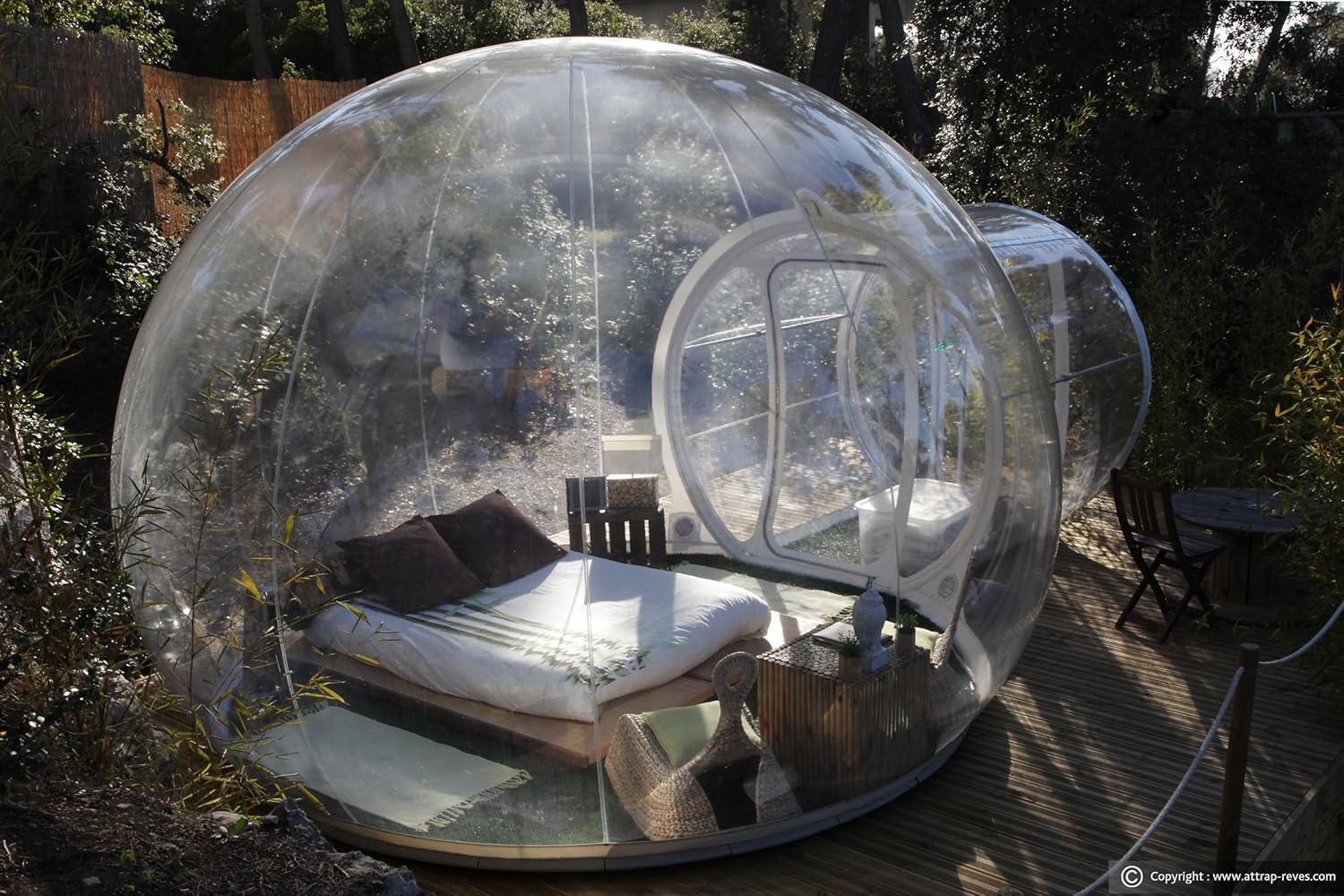 RelaxNow(TM) Single Tunnel Transparent Bubble Tent Outdoor Inflatable Bubble Camping Tent (6 Meter Bubble +1 Meter Entrance)