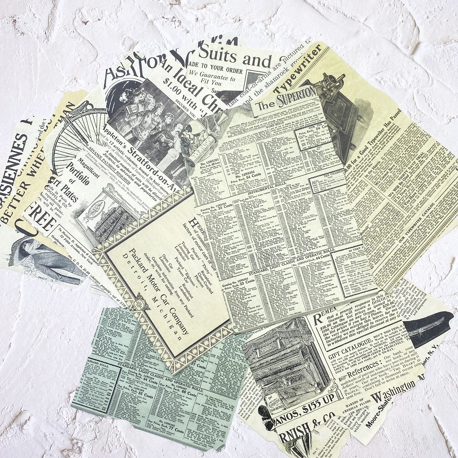 52 Pezzi Di Carta Vintage Per Scrapbooking E Junk Journal, Formato 17x12 Cm, Stile E, Con Acetato E Carta Floreale