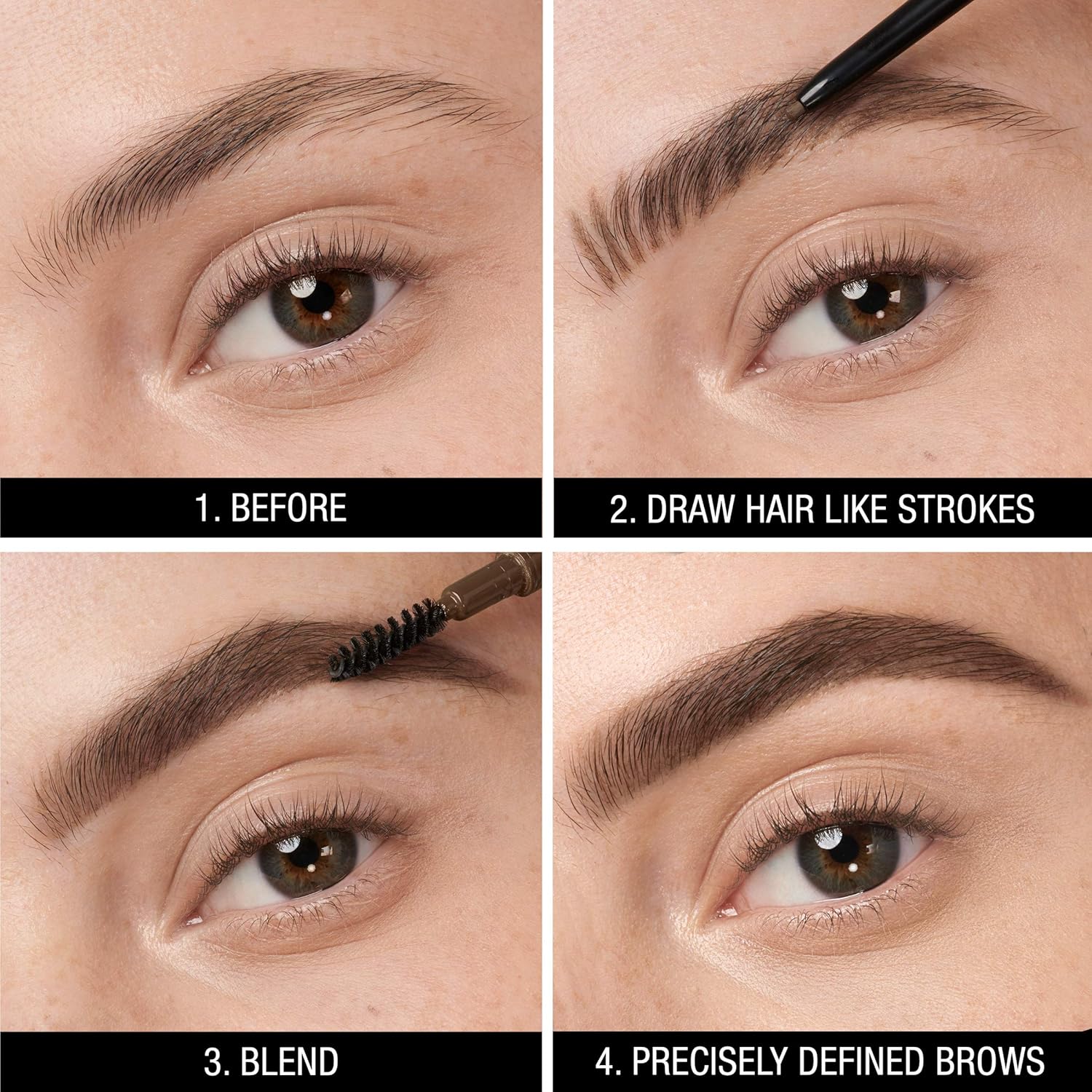 Maybelline New York Brow Ultra Slim Defining Eyebrow Pencil, Deep Brown : Beauty & Personal Care