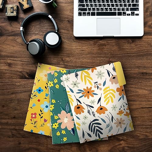 Miniatura 7 de BrightBay Store Carpetas decorativas de archivos, 18 unidades, 9 carpetas de diseño floral, tamaño carta, 9.5 x 11.5 pulgadas, bonitas carpetas de