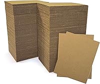 Vista 1 de 400 paquetes de hojas de cartón corrugado de 3.5 x 4.5 pulgadas, almohadillas de cartón corrugado marrón premium, insertos de cartón planos a granel