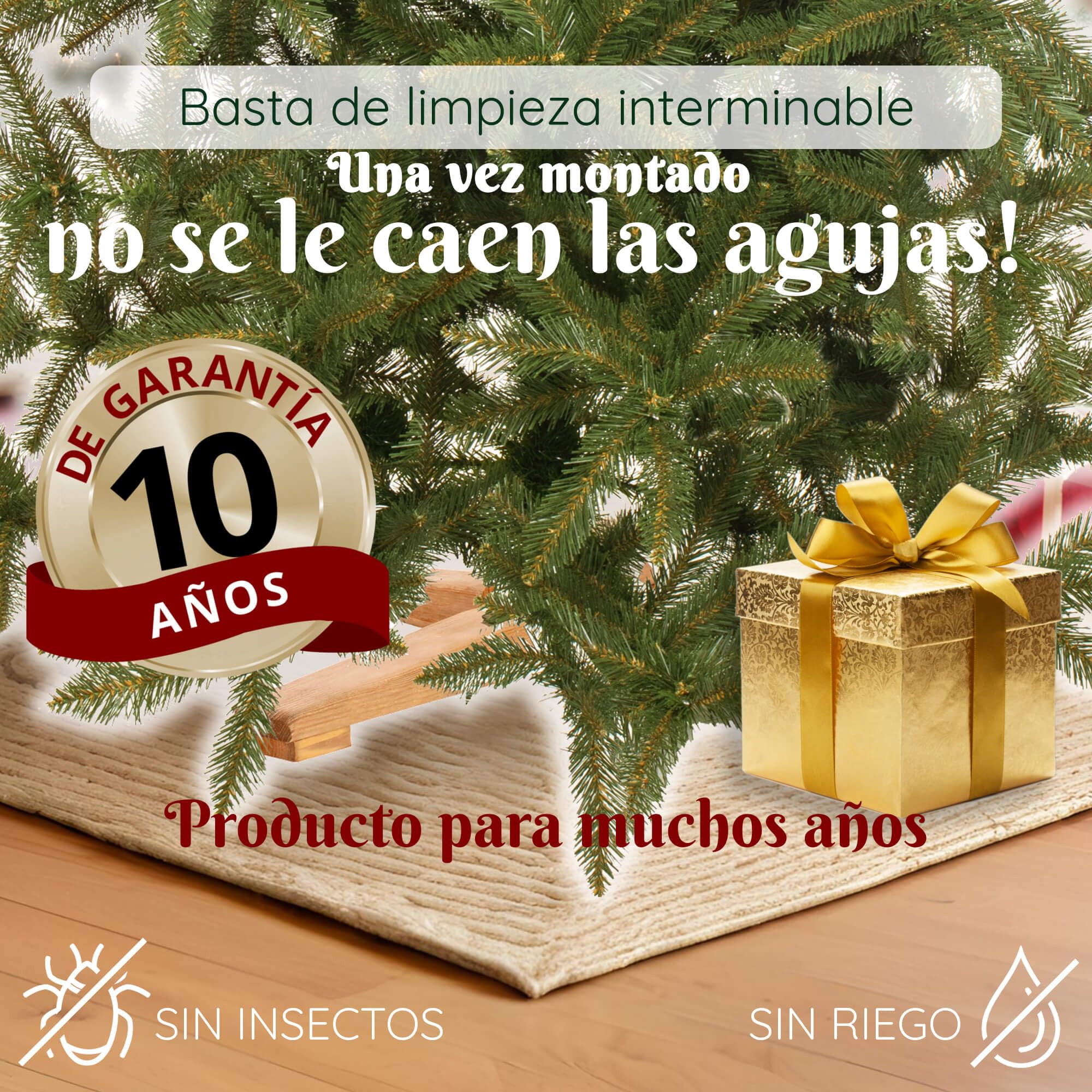 Árbol de navidad artificial, abeto del Cáucaso, 180 cm